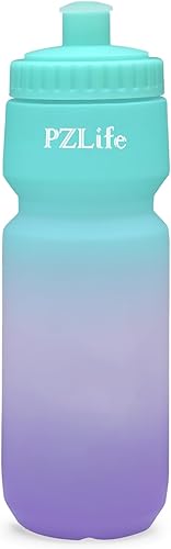 Miniatura 9 de Botella de agua de bicicleta de 24 onzas, botella de agua para ciclismo, a prueba de fugas, sin BPA, con escala de capacidad con tapa superior