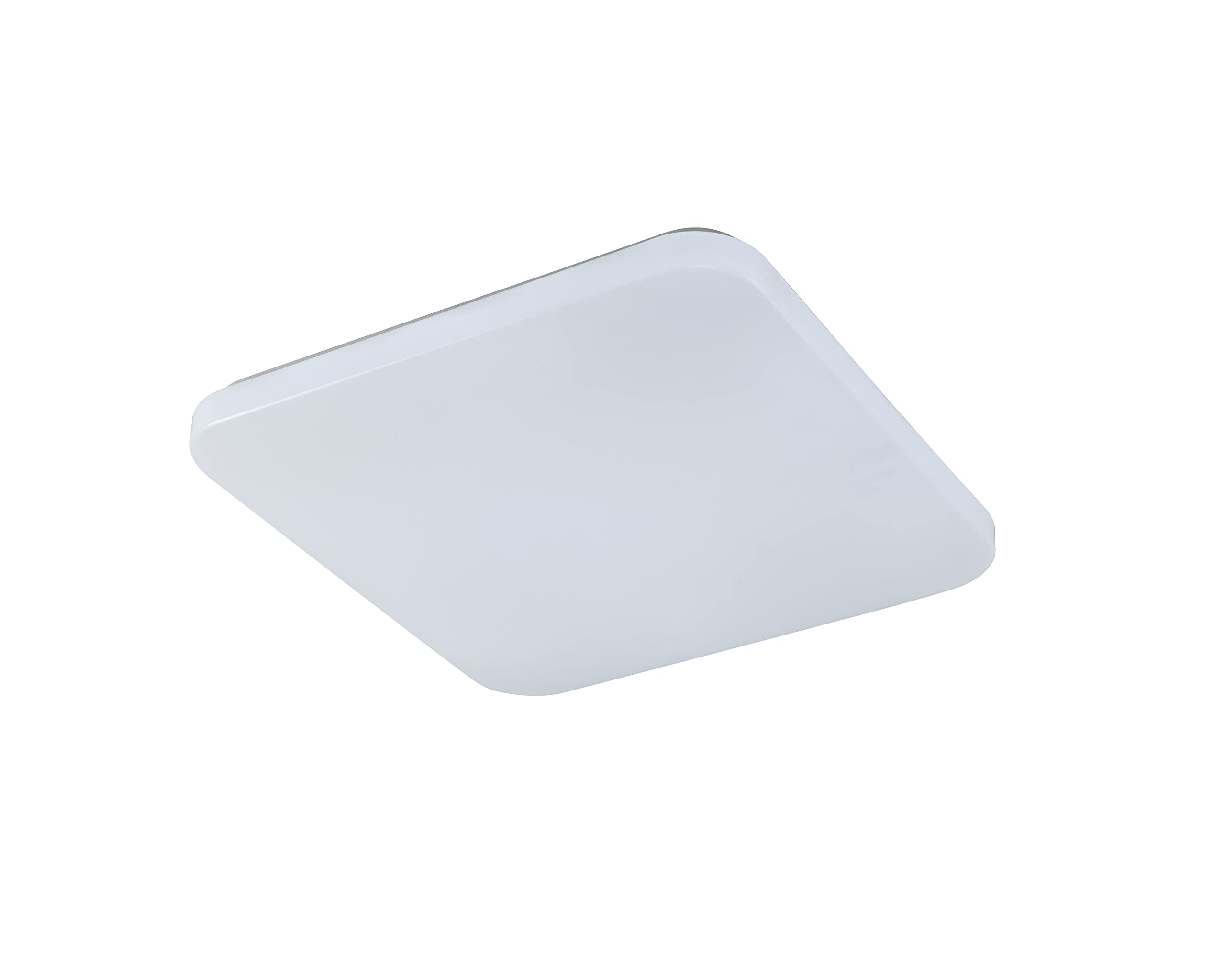 Mantra Iluminación. Modelo QUATRO II. Plafón de techo cuadrado de 40 cm en color blanco. Fuente de luz LED de 45W 5000K 3000Lm