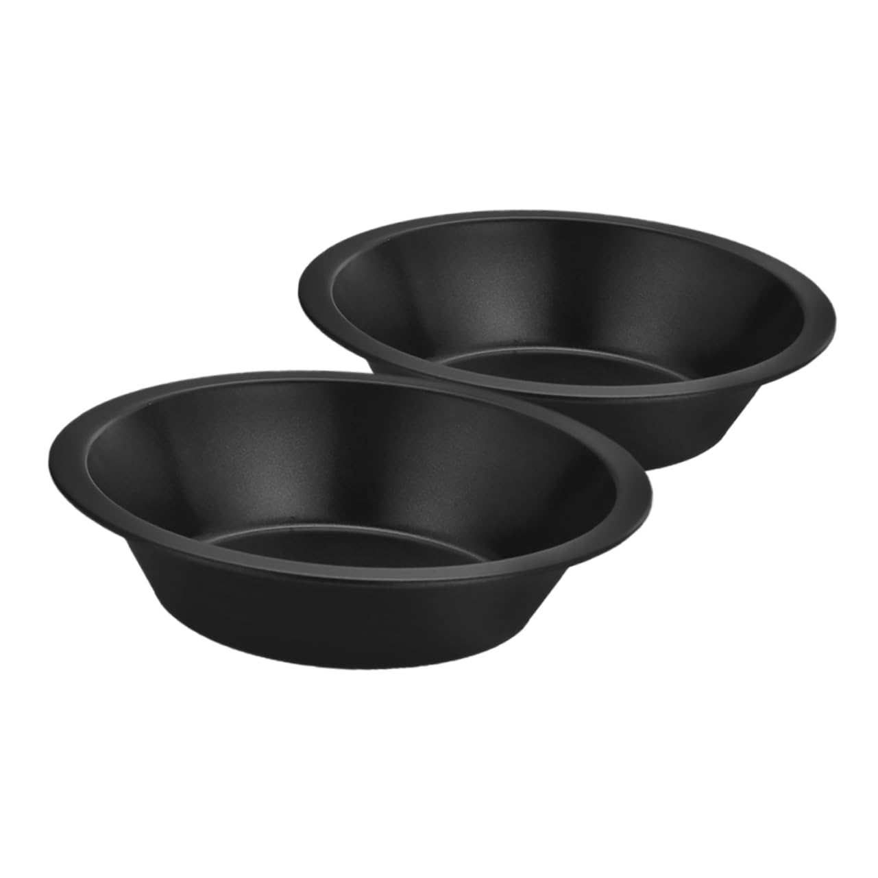 Mipcase 2PCS Non Stick Mini Baking Pans Durable Carbon Steel Round Tins for Hamburger Buns Cakes Muffins and Desserts Small Tart Bakeware