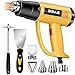 Produktbild Heißluftpistole,2000W Heißluftgebläse-Kit,mit 2 Temperaturmodi (50-650) und 7 Heimwerkerzubehör,Keramik-Heizkern,Wird zum Entlacken,Auflösen von Klebstoffen,Schweißen von Rohren,Schrumpfen verwendet