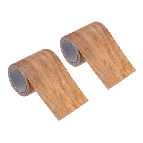 Image of PATIKIL Wood Grain Repair Tape 2.2 inch x15ft,2 Pcs Self Adhesive Realistic Textured Repair Tape Patch for Floor Door Table Cabinets Desk,Chestnut Maple