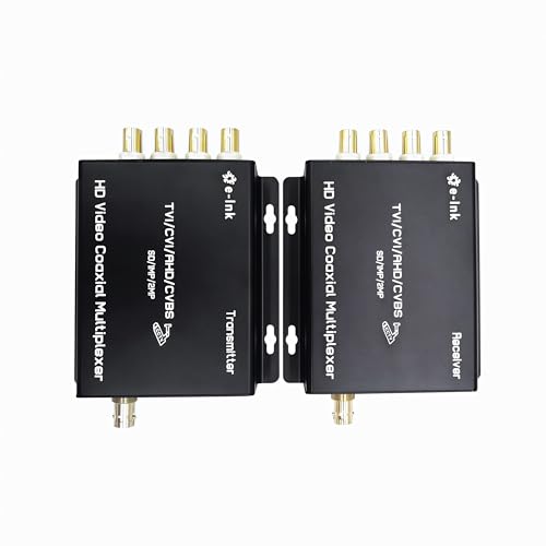 E-link 4Ch CCTV Video Multiplexer Over 1 Coaxial Cable 4 Channel AHD CVI TVI Coax Multiplexers Analog Cameras MUX Support Max 2MP (HD Multiplexer)