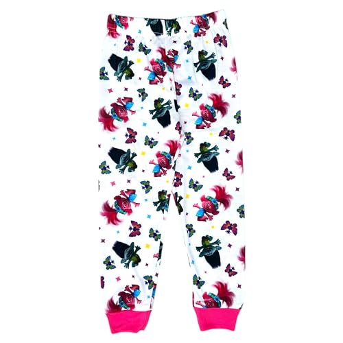 Trolls Soft Pajama Set for Girls - Crewneck Short Sleeve Top and Pajama -Pink/Dance Vibes, 7/83