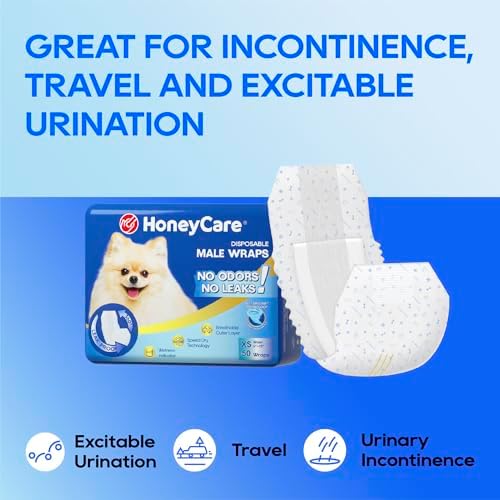 HONEY CARE All-Absorb A27 Male Dog Wrap, 50 Count, Extra Small — view 8