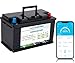 Produktbild Kcvolro 12V 100Ah LiFePO4 Lithium Batterie with Bluetooth, 100A BMS, bis zu 15000 Zyklen, Mini-Größe für Wohnwagen, Wohnmobile, Boote, Trolling-motor, Solar, Heim-Energiespeicher, Autorbatterie