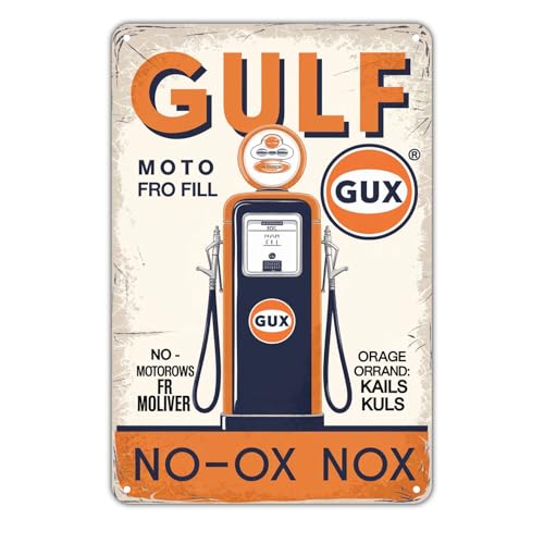 Gulf Gas Station Fuel Pump Service tin sign Vintage Oil