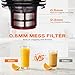 Cold Press Juicer, 5.5inch Wide Feed Chute Juicer Machine, Slow Masticating Juicer for Whole Vegetables & Fruits, Gray