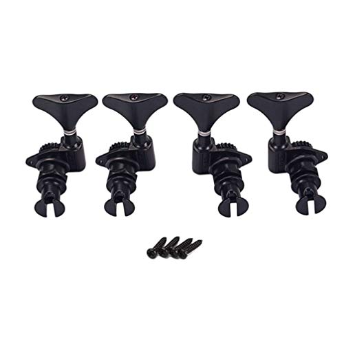 Milisten Gc117 2l 2r Bass Ukulele Tuning Pegs Locking Tuners for Guitar Nickel Machine Heads Set Ferrules Screws Perfect for Acoustic Ukulele Tuning