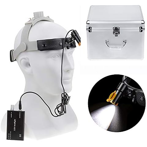 5W Surgical LED Headlight Medical High Light Spot Leather Headlamp Aluminum Box DY-007 Cover