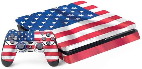Skinit Decal Gaming Skin Compatible with PS4 Slim Bundle - The American Flag Design