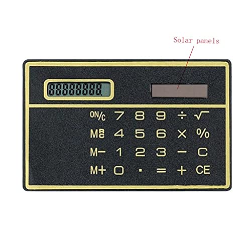 Calculadora solar de 8 dígitos JFDBGU mini y portátil estilo tarjeta de crédito pack de 3 5