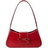 GETERUUV Shoulder Bags for Women Coquette Bow Purse Y2k Bag Small Cute Purses Mini Hobo Handbag Faux Leather Shoulder Purse