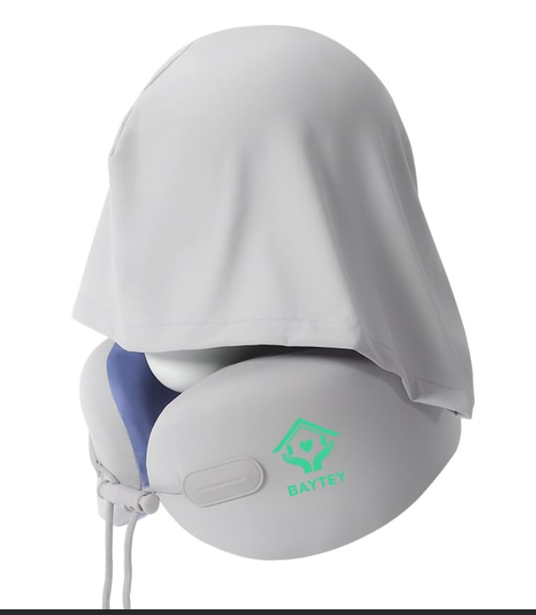 Almohada de espuma viscoelástica con capucha y soporte ergonómico