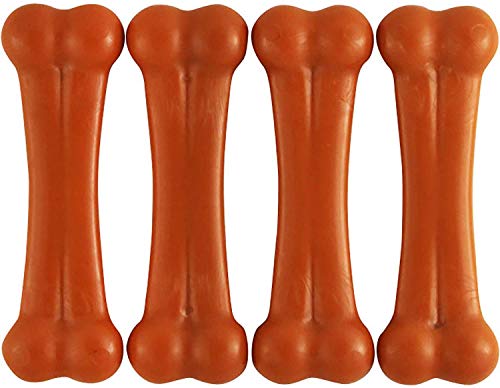 Pet Qwerks Flavor Farm Dog Chew Toys - Tough Nylon Bones For Aggressive Chewers - Sweet Potato Flavor Multi-Pack - Small Breeds #TOP24