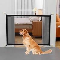 Gcffom Treppenschutzgitter Hund,Tierschutzgitter,Hundeschutzgitter Zusammenklappbar,Absperrgitter Hund,Türschutzgitter Ohne Bohren für Treppen,Türen,Flur(100 * 78cm,Schwarz)