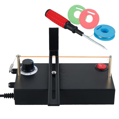 YLMFTNU Small Hot Cutting Machine, Electric Rope Cutter with 3 Heating Wires, Versatile Rope Ribbon Thermal Cutter, Adjustable Hot Ribbon Cutter Machine for Elastic Band Braided Ribbon