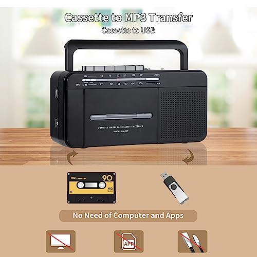 Semier JKLH-JKHG-23GY-0703 Boombox Mp3 Conversion Cassette Tape Player Recorder Am Fm Radio thumb #2