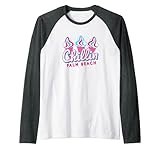 Chillin Palm Beach Ice Cream Cool & Fun Palm Beach Retro Raglan Baseball Tee