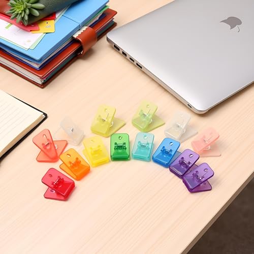 10 transparente Binder-Clips, multifunktionale Papierklemmen und Halter für Büro, Rechnungen, Ordner