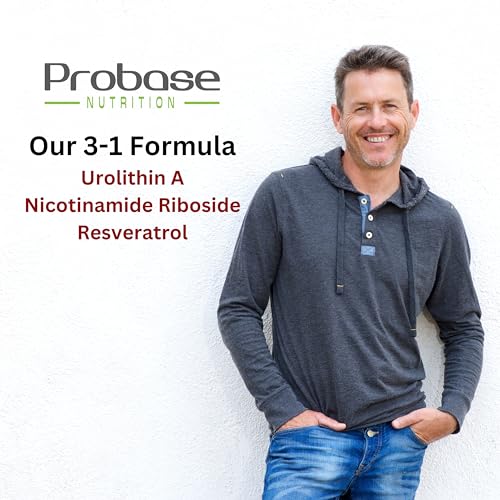 Probase Nutrition Urolithin A - [60-Day Supply] - with Added NR and Resveratrol - Alternative to NMN, NAD, CoQ10, PQQ for Healthy Aging - Thumbnail 3