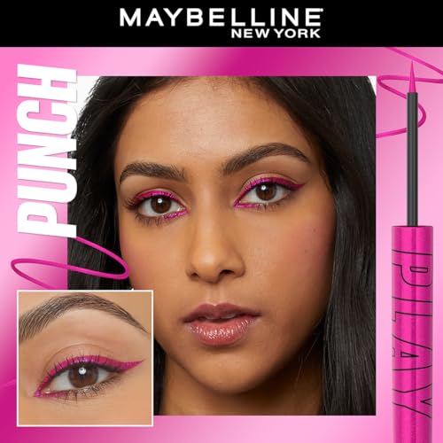 Image of Maybelline Tattoo Play Pink Longwear Liquid Eyeliner, Metallic Finish | Longwear Waterproof Eyeliner