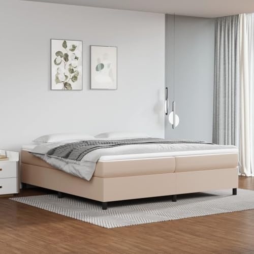 Tidyard Boxspringbett Matratze Cappuccino-Braun 200x200cm Kunstleder, Modernes Polster Bett für Schlafzimmer Hotelzimmer Gästezimmer3144631 Tidyard Boxspringbett Matratze Cappuccino-Braun 200x200cm Kunstleder, Modernes Polster Bett für Schlafzimmer Hotelzimmer Gästezimmer3144631