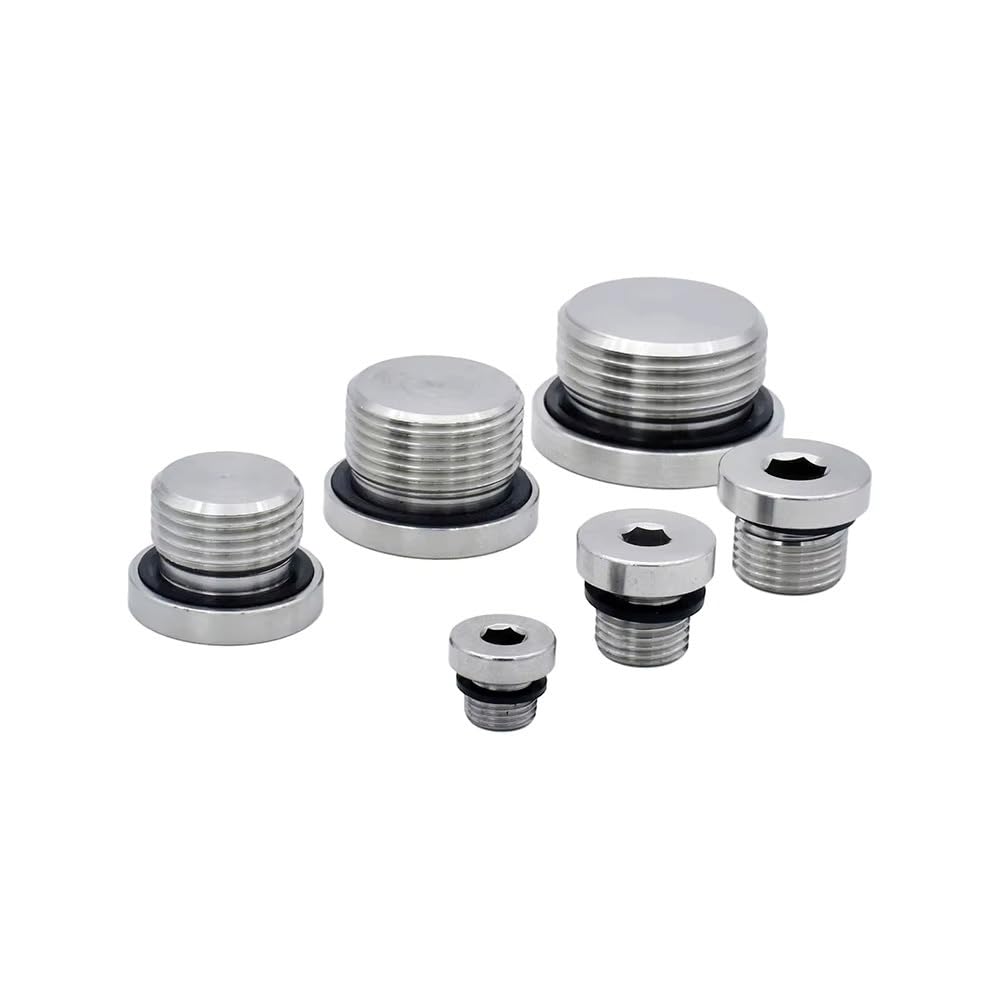 Tapón Macho De Acero Inoxidable 304, Rosca Estándar Británica, Casquillo Hexagonal, Brida Y Sello ED, Alta Temperatura For Sistemas De Agua Y Aceite(2")