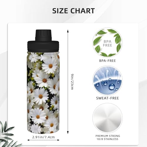 Bouteille d'eau isotherme en acier inoxydable 532ml marguerite
