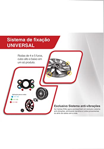 Jogo Calota Velox Aro 15 Prata/Preta VW Gol G6