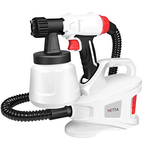 NETTA Electric Paint Sprayer, Paint Spray Gun – with Adjustable Nozzles, Suitable for Interior and Exterior Painting Such As; Ceiling, Fences, Walls and Many More – 700W