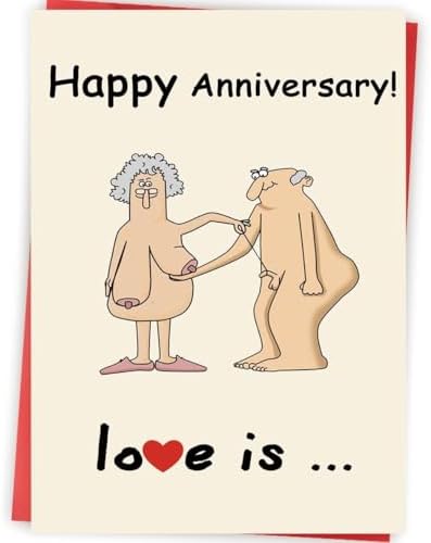 Funny Anniversary Card for Couples - Humorous Wedding Anniversary Card Gift for Husband & Wife,Happy Wedding Anniversary Decoration for Men Women - 4