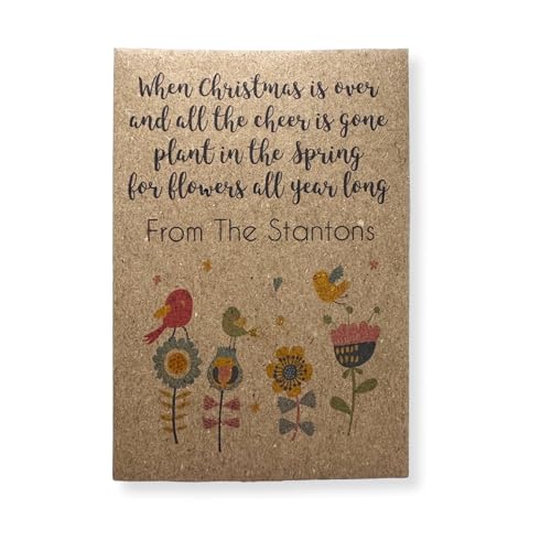 Personalised Christmas Wildflower Seed Packets (x10) â€�
