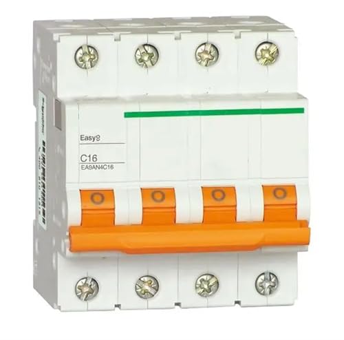 Disjoncteur miniature 4P C63A EA9AN4C63, protection contre surcharges et courts-circuits