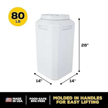 Gamma2 Vittles Vault Dog Food Storage Container, Up To 80 Pounds Dry Pet Food Storage, Made in USA - Image 4