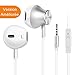Écouteurs Intra-Auriculaires avec Micro, Casque de Musique pour iPhone, Samsung, Android, Jack 3.5mm Universel, Anti Bruit, Riche en Basses (Version améliorer)