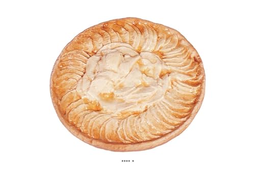 Artif-déco-mag.com - Tarte aux Pommes Artificielle en Plastique soufflé D 21 cm