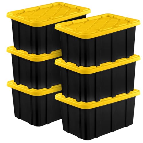 Sterilite 6-Pack Industrial Tote, Plastic Storage...