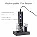 Electric Opener Set With Base, Accessories Including Rechargeable Corkscrew, Aerator, Stoppers and Foil Cutter - Perfect Gifts for Wine Lovers
