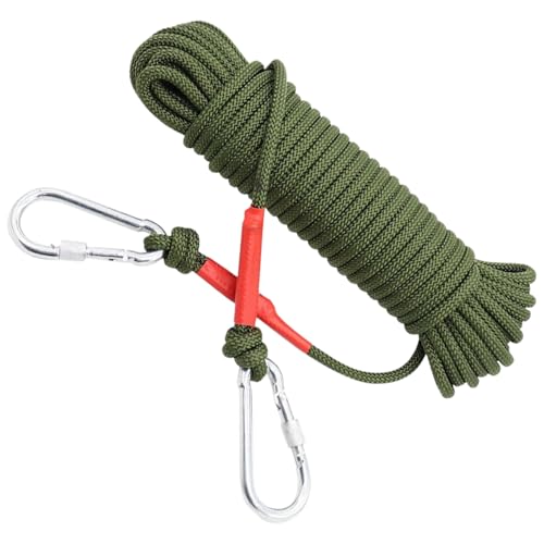 fayarrd Cuerda de escalada de nailon – Cuerda de seguridad profesional de nailon resistente de 5 metros, equipo de tracción con Paracord para escalada, montañismo, emergencia, rescate y