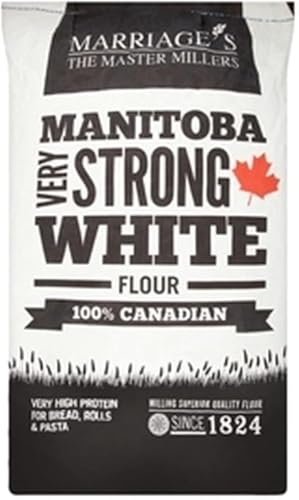 Marriages Millers Manitoba Very Strong White Bread Flour 16kg | High-Protein Canadian Wheat Flour | Ideal for Bread Pizza & Artisan Baking