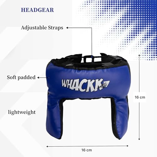 Image of WHACKK Junior Boxing Kit Blue | Boxing Set for Kids & Beginners | Lightweight Training Kit for Home Practice, Fitness & Self-Defence, Boys & Girls