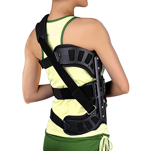 Mazhonqi Scoliosis Posture Corrector, Adjustable Back Cerviacal Scoliosis Appliance Fixed Brace for Kyphosis, Osteoporosis, Postoperative Recovery Men and Women