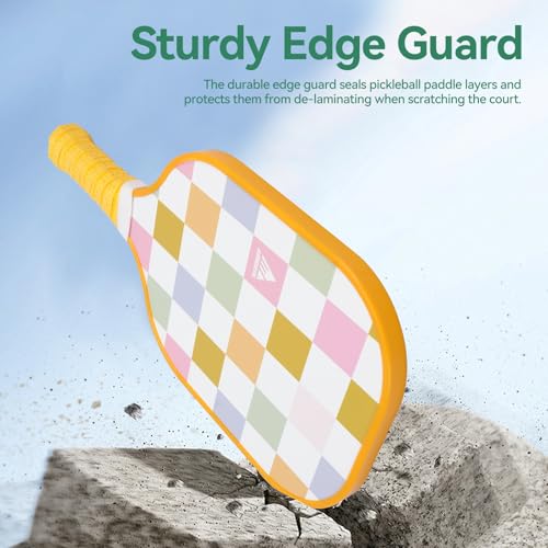 Image of AOBORTY Pickleball Paddles 4 Pack - USAPA Light Graphite Premium Rackets Fiber Face & Polymer Honeycomb Core Pickleball Set with 4 Outdoor Indoor Balls Including Portable Carry Bag