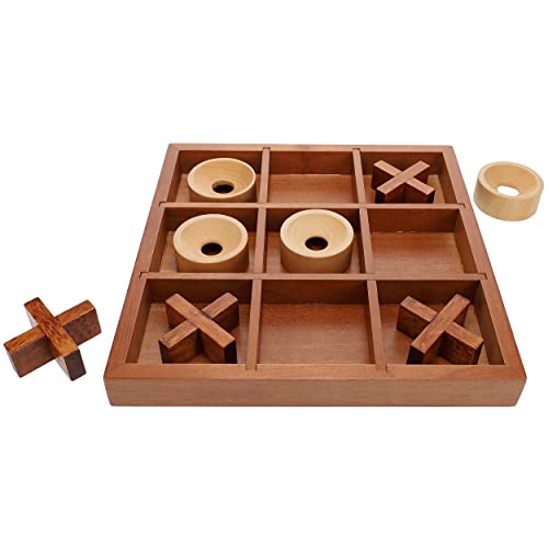 Juego de Mesa Tic Tac Toe de Madera 9 Pulgadas miniatura 6