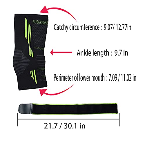 Ankle Support, Adjustable Ankle Brace, With Elastic & Breathable & Silicone Shock Absorber, Ankle Braces Used For Plantar Fasciitis, Stabilize Ligaments, Sports Sprained (Fits Most Foot ) #TOP3
