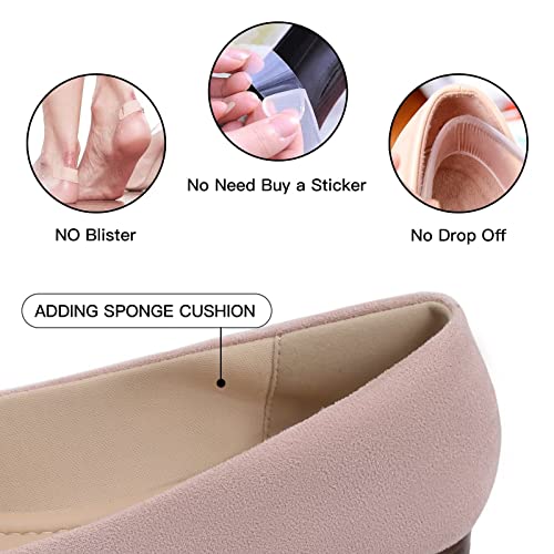 Image of MUSSHOE Black Flats for Women Pointed Toe-Comfortable Business Casual Work Shoes, Dressy Suede Slip On with Memory Foam for Office, Teacher & Standing All Day