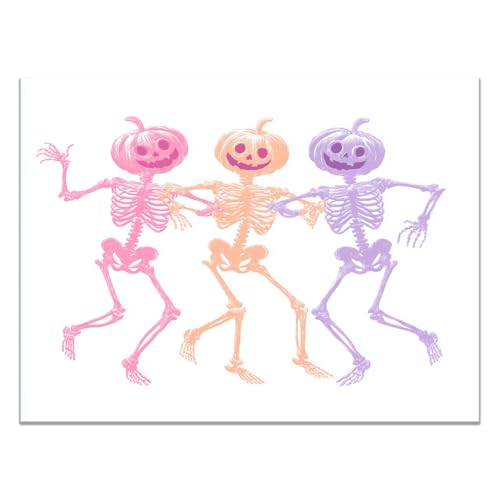 Poster Halloween squelettes dansants déco murale 70x100cm maison chambre