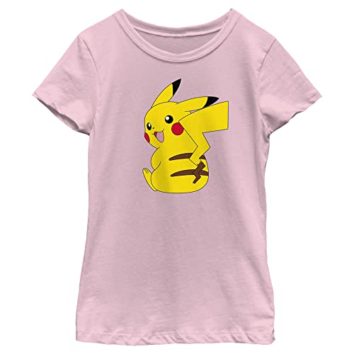 Image of Fifth Sun Girls Pokemon Small Pika Stripes Girls Short Sleeve Tee ShirtT-Shirt