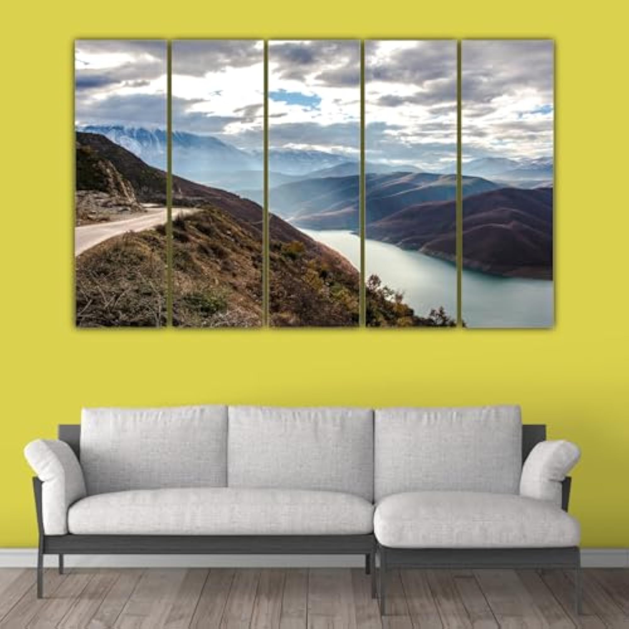 Natural Scenery Canvas Multiple Frames 3D Painting for Home Decoration