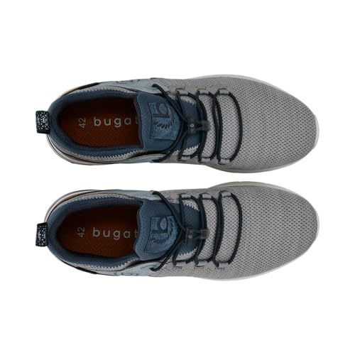 bugatti man Herren sportliche Schnürer, Männer Schnürhalbschuhe,straßenschuhe,Strassenschuhe,Schnuerung,leger,beige/Dark Grey (5211),43 EU/EU UK